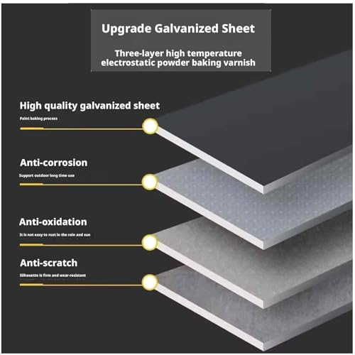 Rechteck Pflanzgefäß aus verzinktem Stahl – robust & wetterfest für Terrasse/Veranda, keine Montage nötig