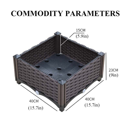 Hoher Blumenkasten für draußen – Anthrazit Pflanzbeet für Balkon & Terrasse, flexibel aufstellbar, modern