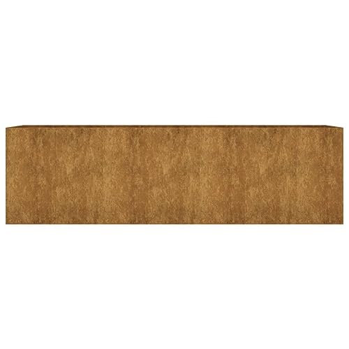 AUVYI Metall Hochbeet Pflanzkübel – Rost-Optik, Gartenbeet für Gemüse & Kräuter, 280×80×80 cm Indoor/Outdoor