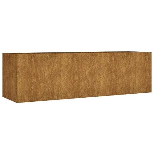 AUVYI Metall Hochbeet Pflanzkübel – Rost-Optik, Gartenbeet für Gemüse & Kräuter, 280×80×80 cm Indoor/Outdoor