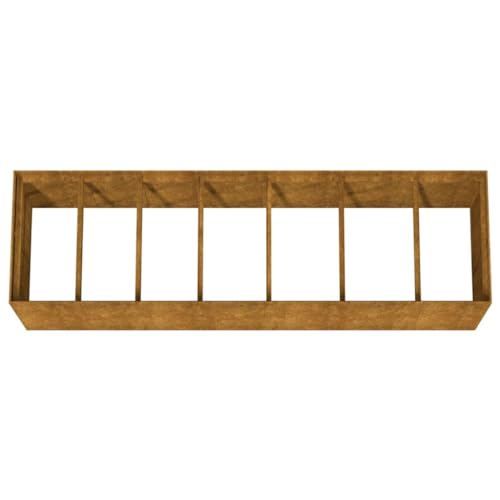 AUVYI Metall Hochbeet Pflanzkübel – Rost-Optik, Gartenbeet für Gemüse & Kräuter, 280×80×80 cm Indoor/Outdoor