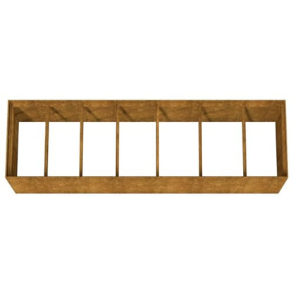 AUVYI Metall Hochbeet Pflanzkübel – Rost-Optik, Gartenbeet für Gemüse & Kräuter, 280×80×80 cm Indoor/Outdoor