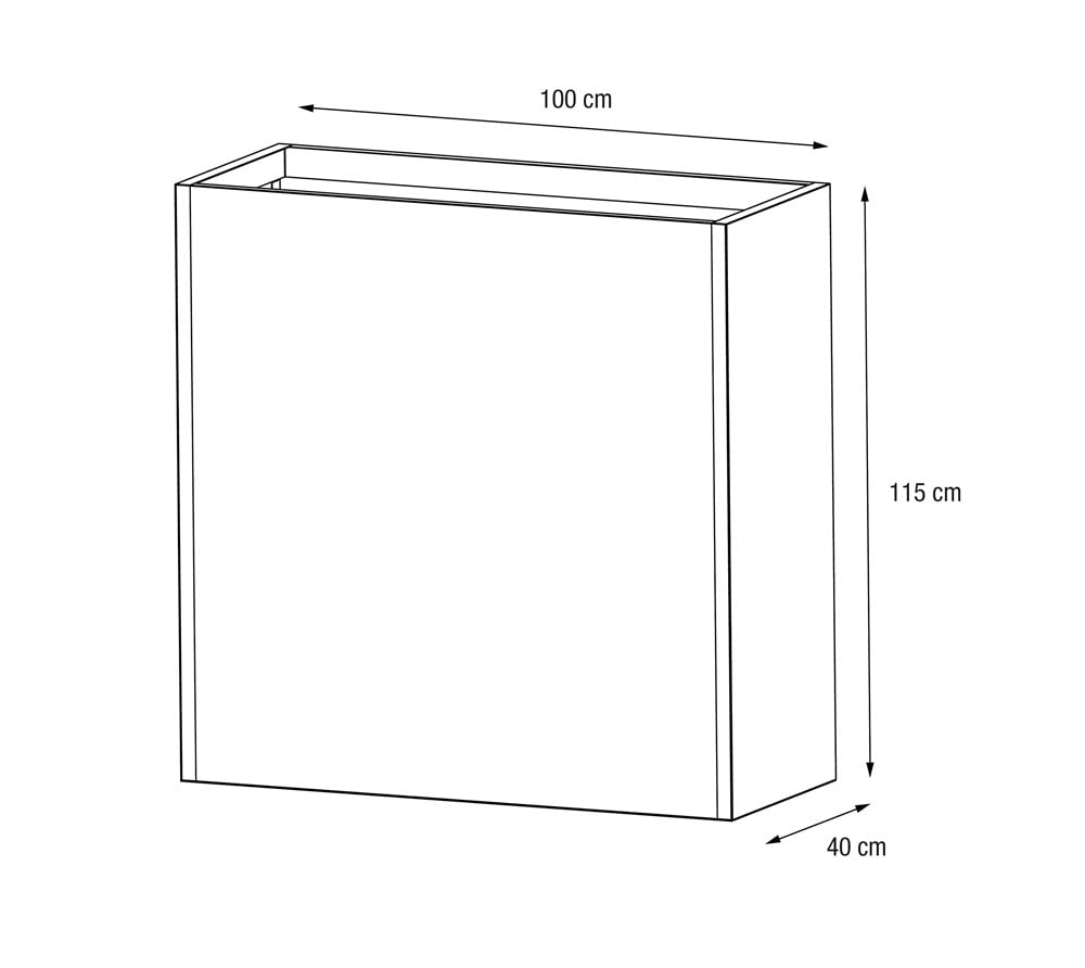 Metall Blumenkasten 100×40×115 cm – Anthrazit Pflanzkübel für Garten & Terrasse, ideal für Kräuter & Blumen