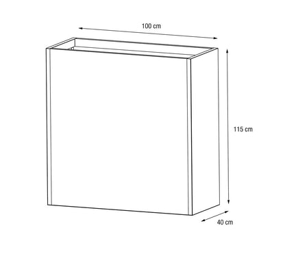 Metall Blumenkasten 100×40×115 cm – Anthrazit Pflanzkübel für Garten & Terrasse, ideal für Kräuter & Blumen