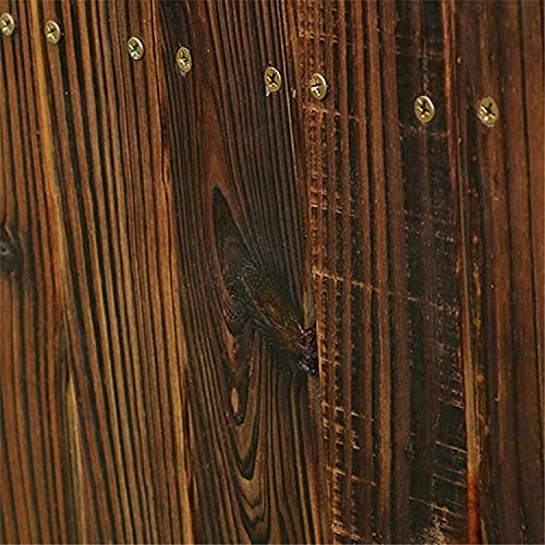 Hochbeet Pflanzkasten mit Regal – Massivholz karbonisiert, rechteckig, Outdoor Gemüse- & Blumenbeet, stabil & formfest