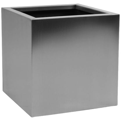 Edelstahl Pflanzkübel 60×60×60 cm – wetterfest & frostsicher, modernes Design für Garten & Terrasse