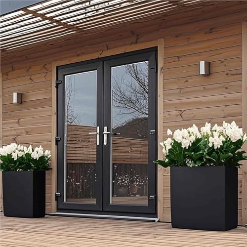 Rechteck Pflanzgefäß aus verzinktem Stahl – robust & wetterfest für Terrasse/Veranda, keine Montage nötig