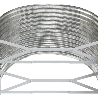 XXL Hochbeet Pflanzkasten Silber Metall – 322×100×68 cm, erhöhtes Gartenbeet für Gemüse & Blumen, robust
