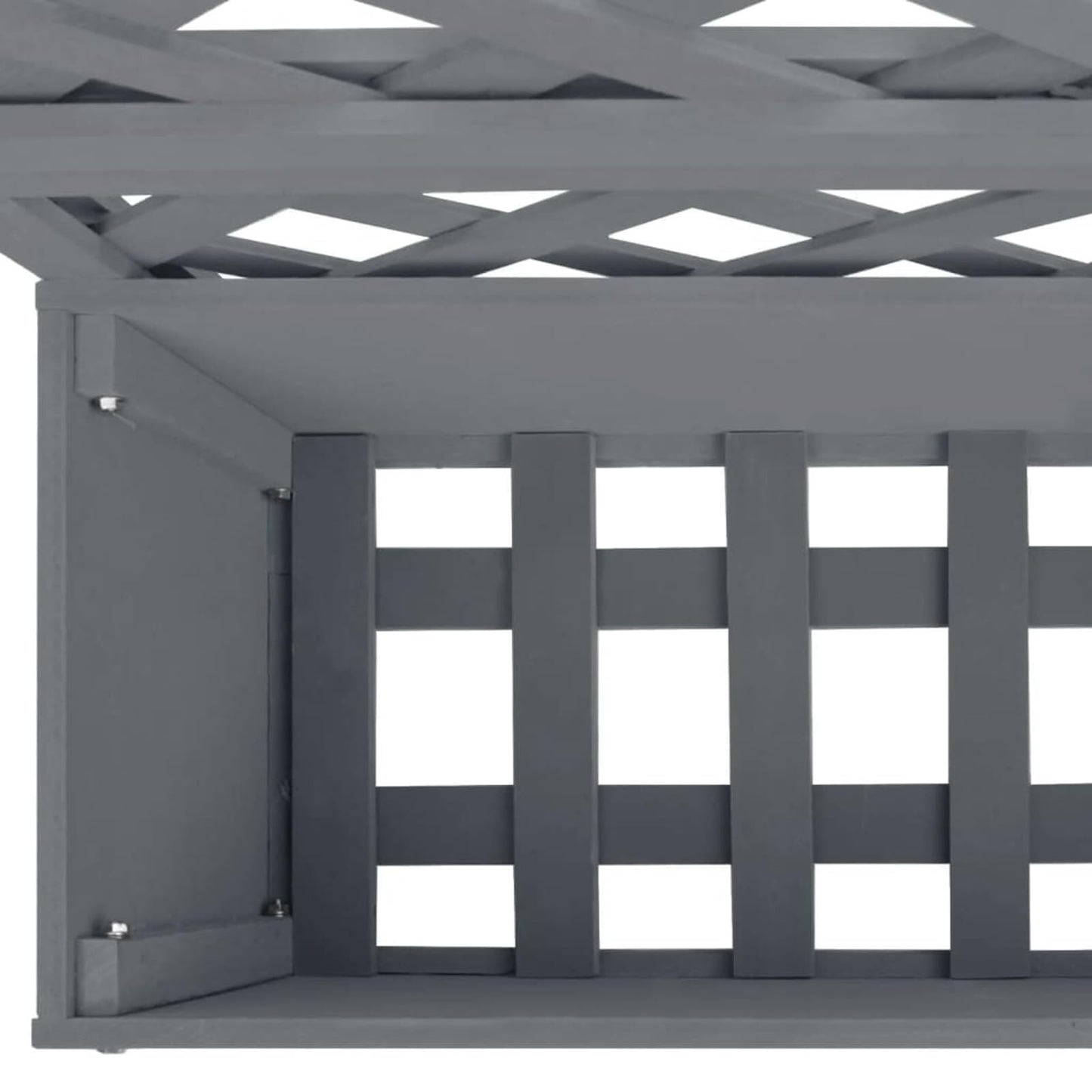 2er Set Hochbeet mit Spalier – vertikaler Pflanzkasten Grau 65×33×135 cm für Kletterpflanzen, Blumen & Gemüse