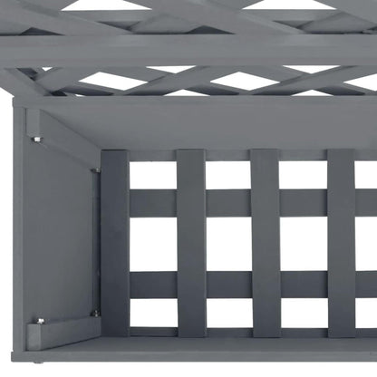 2er Set Hochbeet mit Spalier – vertikaler Pflanzkasten Grau 65×33×135 cm für Kletterpflanzen, Blumen & Gemüse