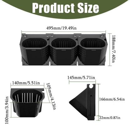 36er Wand-Pflanzkasten Set mit Selbstbewässerung – Outdoor/Indoor, hängende Pflanzwand für Blumen & Kräuter