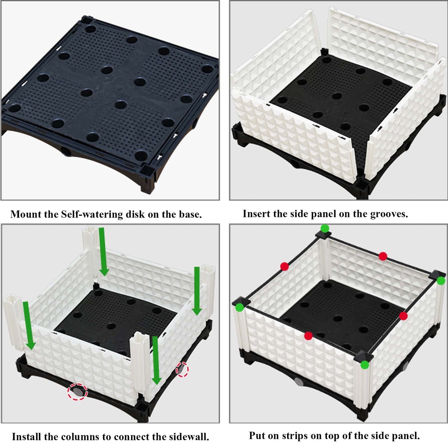 Hoher Blumenkasten für draußen – Anthrazit Pflanzbeet für Balkon & Terrasse, flexibel aufstellbar, modern