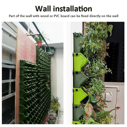 Vertikales Wand-Pflanzsystem mit Selbstbewässerung – stapelbar, Innen & Außen, moderne Pflanzenwand