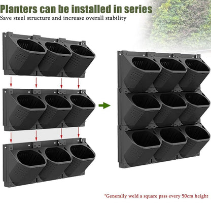 36er Wand-Pflanzkasten Set mit Selbstbewässerung – Outdoor/Indoor, hängende Pflanzwand für Blumen & Kräuter