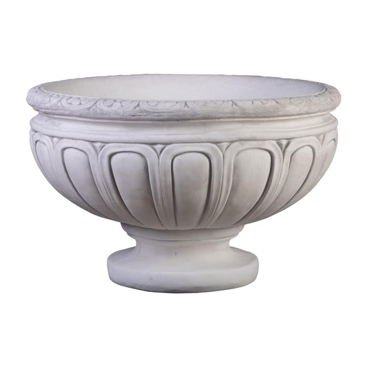 Massive Pflanzschale aus Steinguss – 110 L, 49 cm hoch, frostsicher & wetterfest, Garten Pflanzgefäß