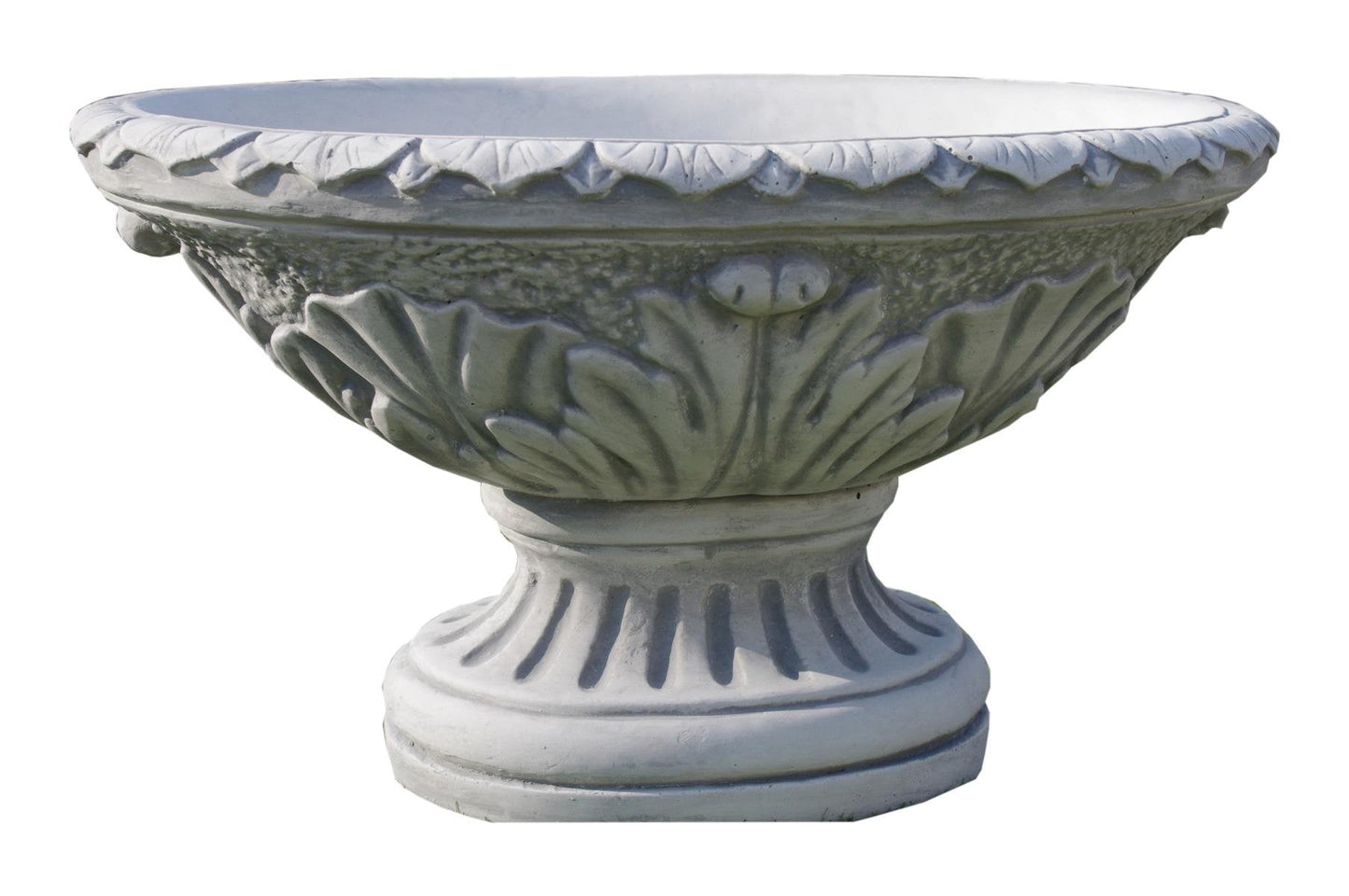 Ovale Pflanzschale Antik – XXL Pflanzkübel/Amphore, schwere Garten Deko, robust & wetterfest (124 kg)