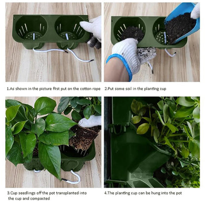 Vertikales Wand-Pflanzsystem mit Selbstbewässerung – stapelbar, Innen & Außen, moderne Pflanzenwand