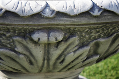 Ovale Pflanzschale Antik – XXL Pflanzkübel/Amphore, schwere Garten Deko, robust & wetterfest (124 kg)