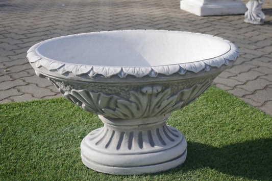 Ovale Pflanzschale Antik – XXL Pflanzkübel/Amphore, schwere Garten Deko, robust & wetterfest (124 kg)