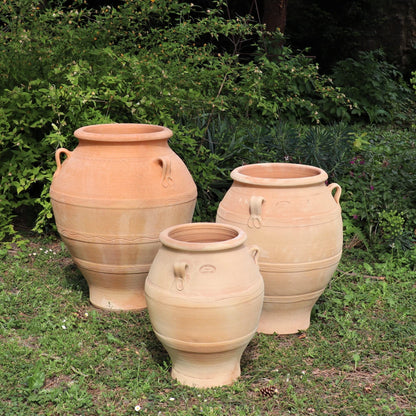 Terracotta Amphore Pflanzkübel 70 cm – handgefertigt, winterfest, dekorativer Pflanztopf für Innen & Außen