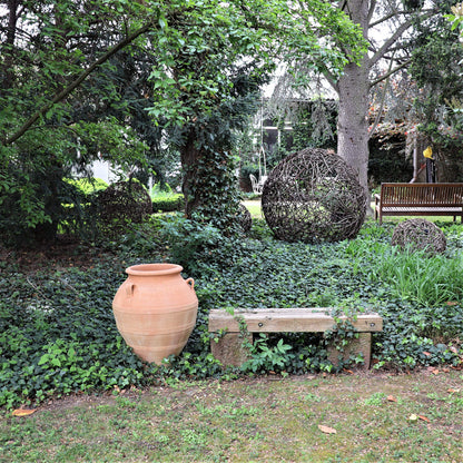 Terracotta Amphore Pflanzkübel 70 cm – handgefertigt, winterfest, dekorativer Pflanztopf für Innen & Außen